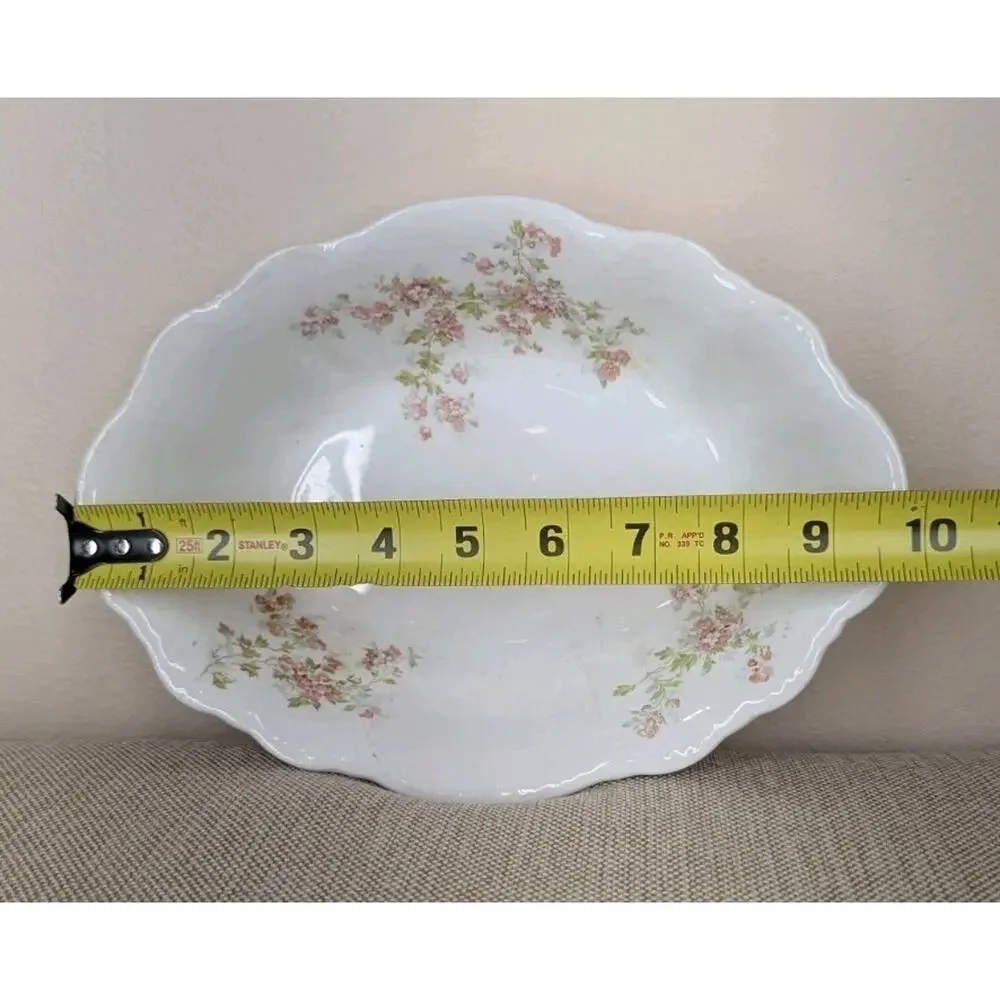 Antique Homer Laughlin Hudson 1912 Floral Small Tray Platter Serving Dish Newell